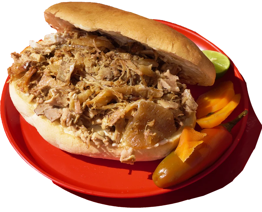 Torta de carnitas